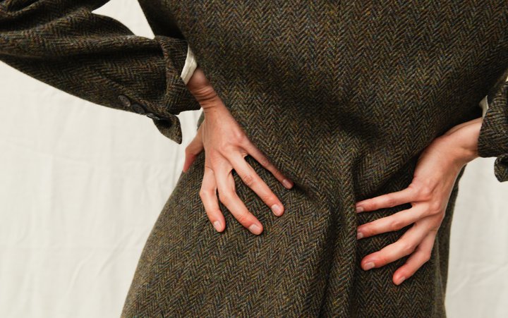 Aime_Elisa Tweed Jacket_Khaki