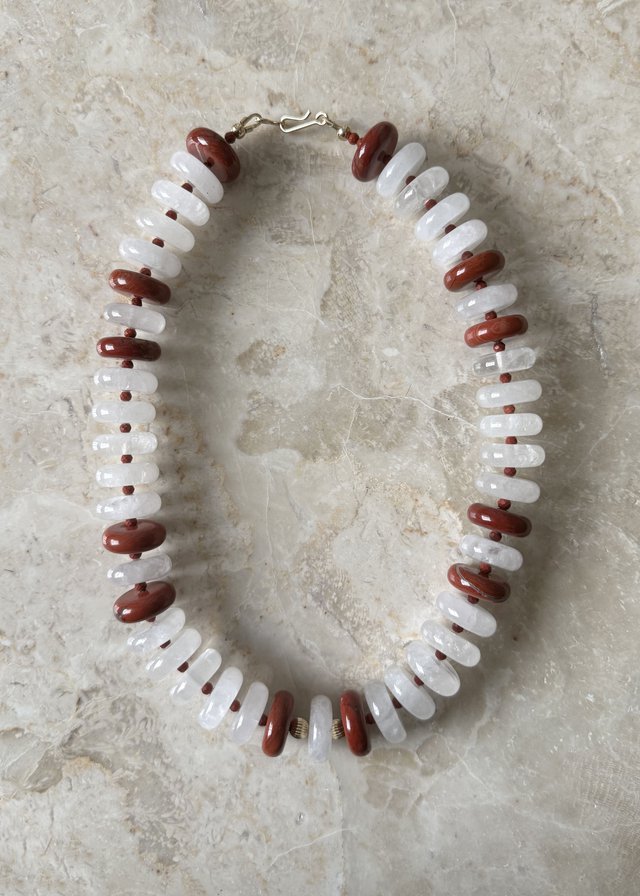 Milne Watson_Quartz Crystal & Red Jasper Scrunchie Necklace_02.jpg